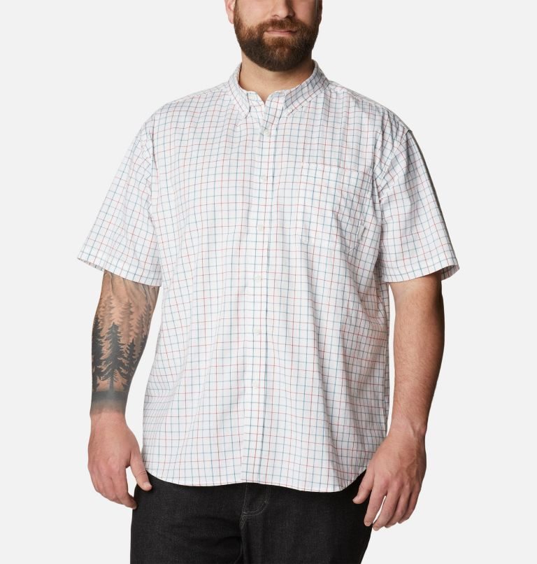 Men\'s Columbia Rapid Rivers II Short Sleeve Shirts White | Plus Size CA-BC835